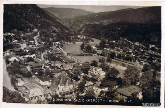 vergrößern: Bildseite historische Ansichtskarte von 1964: Panorama:: Bordschomi