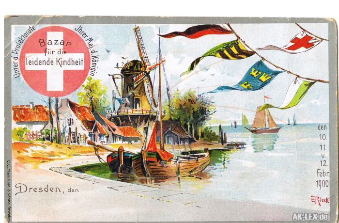 vintage Postcard from 1900: Bazar für die leidende Kindheit:: 