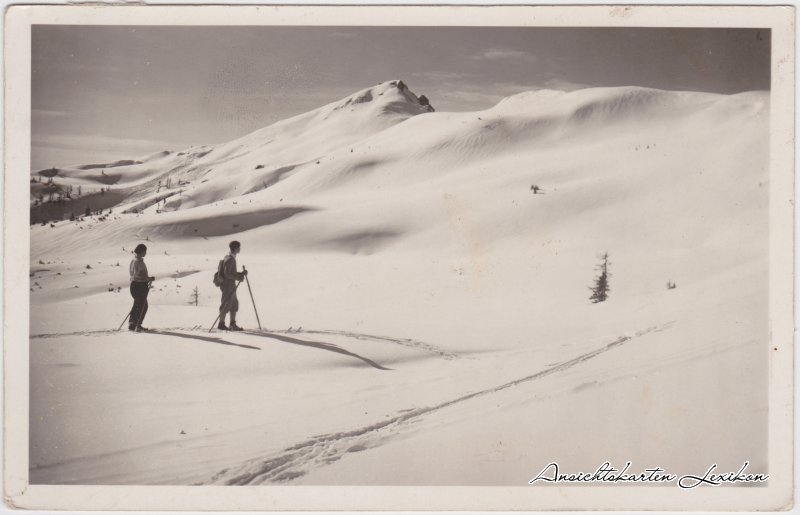 vintage Postcard from 1933: Skigebiet Grieskareck:: Hofmark-Goldegg im Pongau