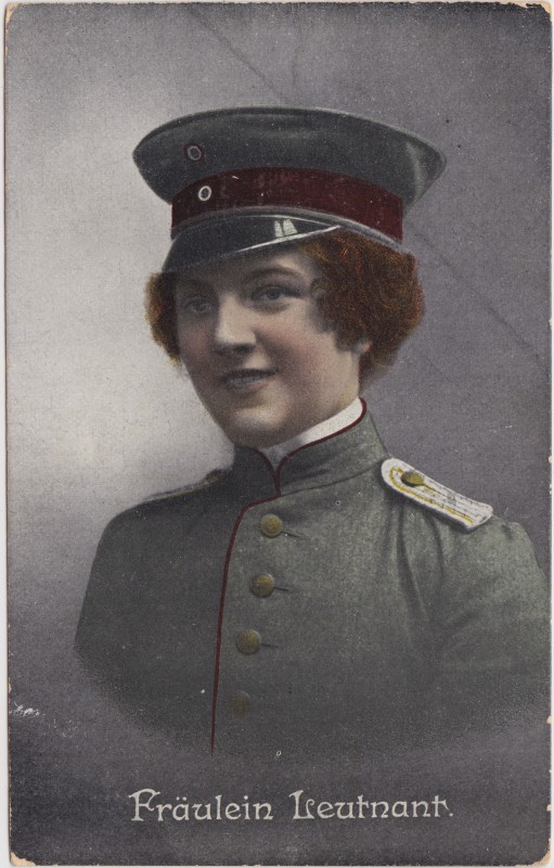vintage Postcard from 1916: Fräulein Leutnant.:: 