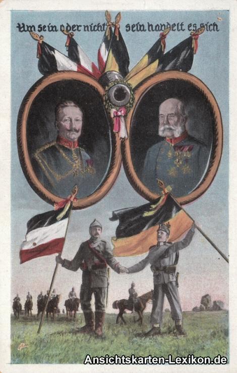 vintage Postcard from 1915: Um sein oder nicht sein handelt es sich:: 