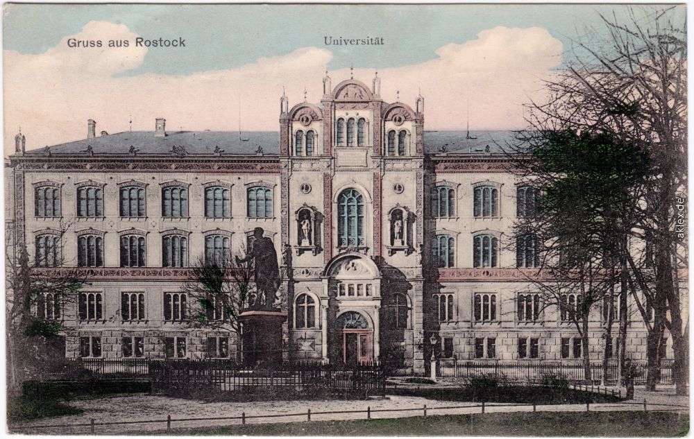 Partie an der Universität Rostock VintagePostcardsArchive