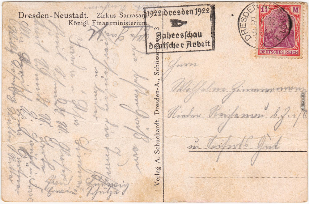 Blick auf Zirkus "Sarrasani" Innere NeustadtDresden AnsichtskartenLexikon