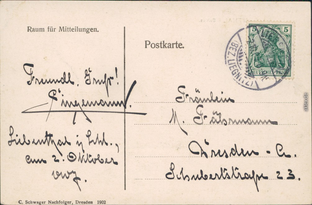 Straßenpartie Liebenthal AnsichtskartenLexikon