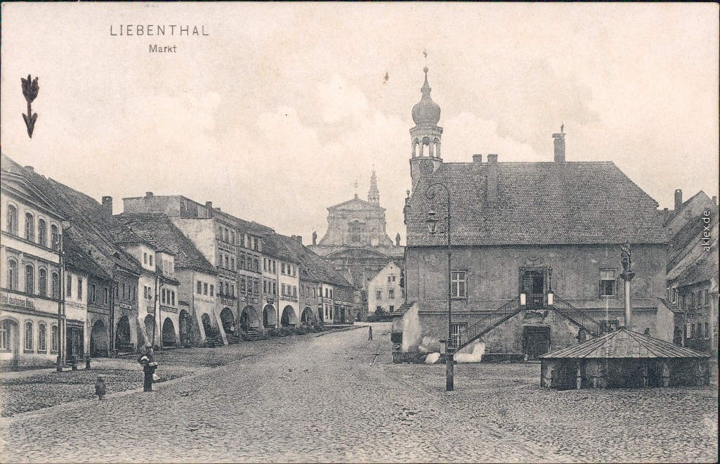 Partie am Martplatz Liebenthal AnsichtskartenLexikon