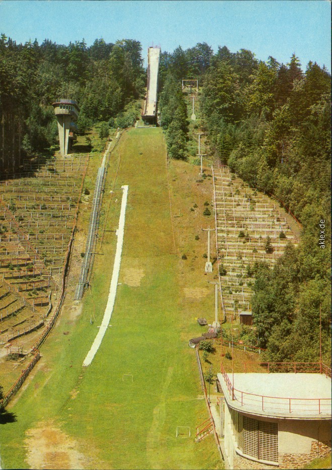 vintage Postcard from 1984: Große Aschbergschanze:: Klingenthal