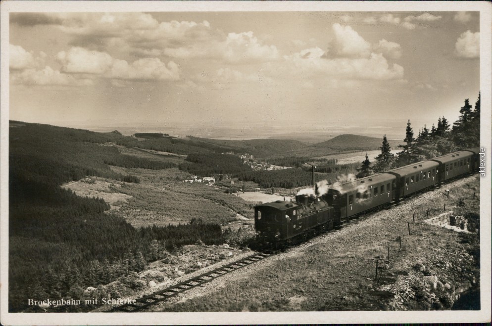 vintage Postcard from 1936: Brockenbahn (Brocken):: Ilsenburg (Harz)