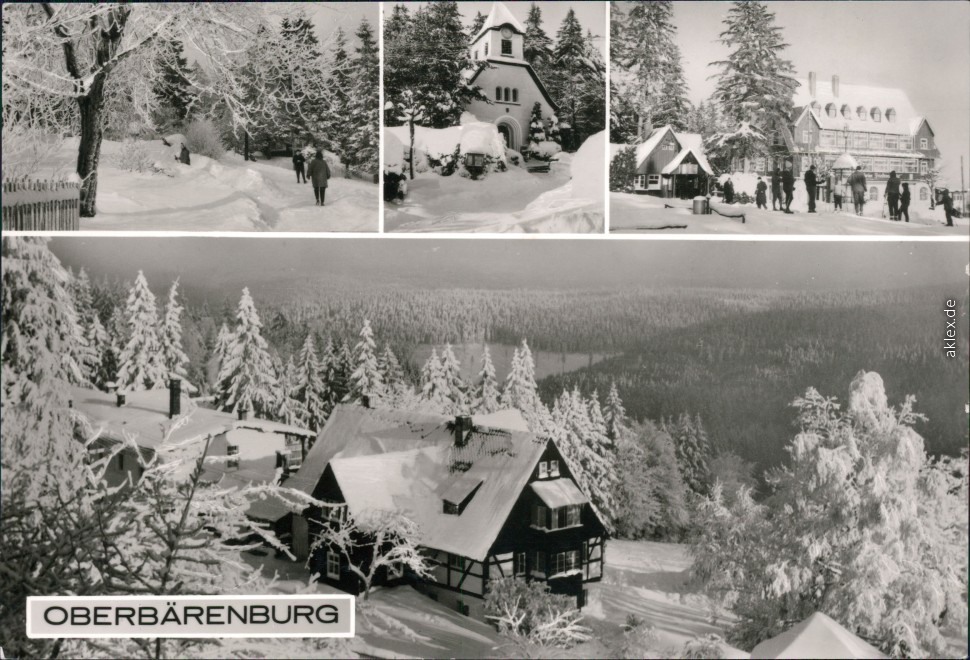 vintage Postcard from 1988: Winteransichten:: Oberbärenburg-Bärenburg-Altenberg (Saxony)