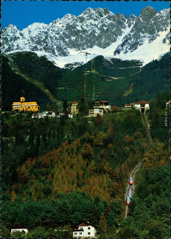 vintage Postcard from 1985: Hungerburgbahn, Seegrube:: Innsbruck