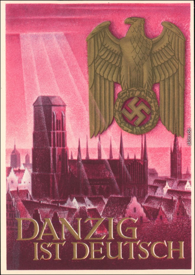 vintage Postcard from 1936: Danzig ist Deutsch:: 