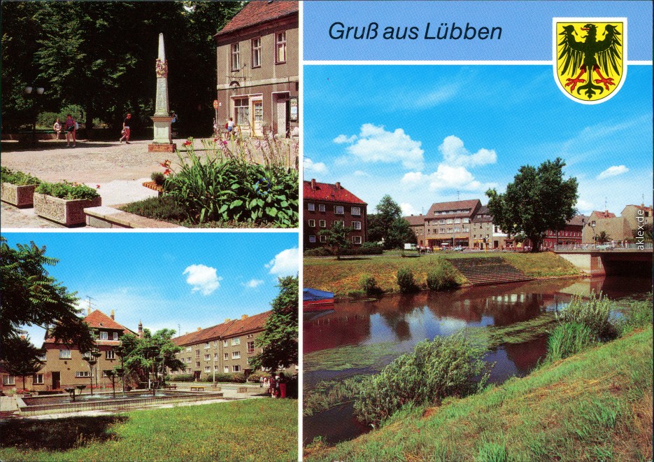 Postsäule, Hauptstraße, Breite Straße Lübben (Spreewald