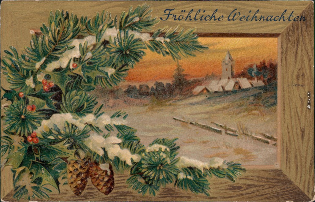 vintage Postcard from 1903: Glückwunsch/Grußkarten: Weihnachten:: 