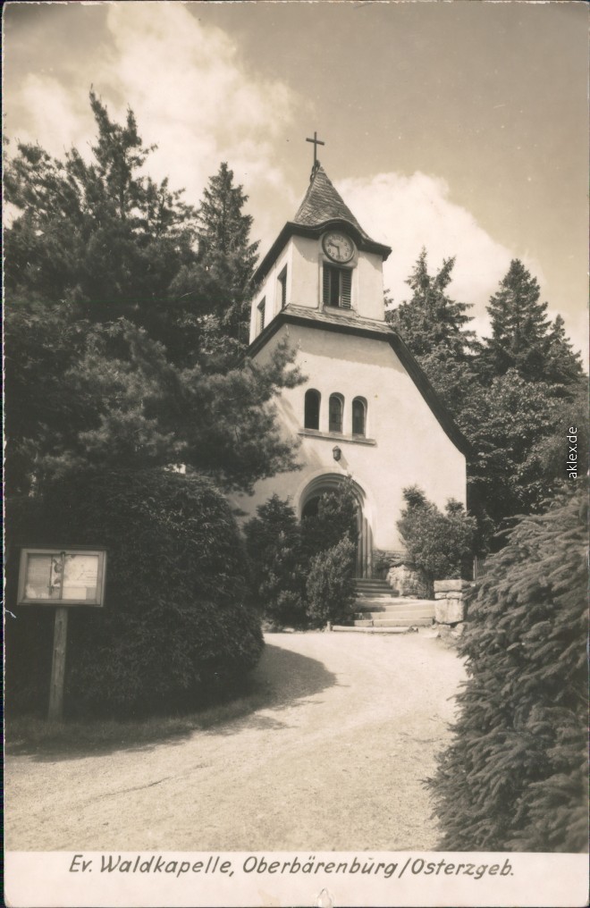 vintage Postcard from 1955: Waldkapelle:: Oberbärenburg-Bärenburg-Altenberg (Saxony)