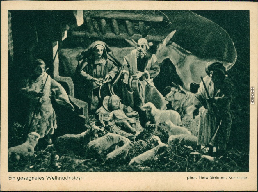 vintage Postcard from 1932: Glückwunsch/Grußkarten: Weihnachten - Krippe:: 