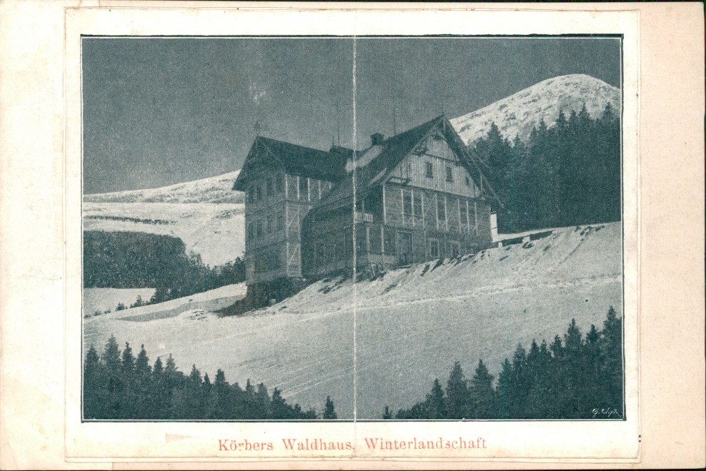 vintage Postcard from 1912: Körbers Waldhaus Winterlandschaft:: Rokytnice nad Jizerou