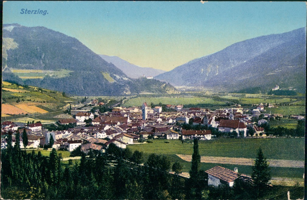vintage Postcard from 1945: Blick auf die Stadt:: Vipiteno