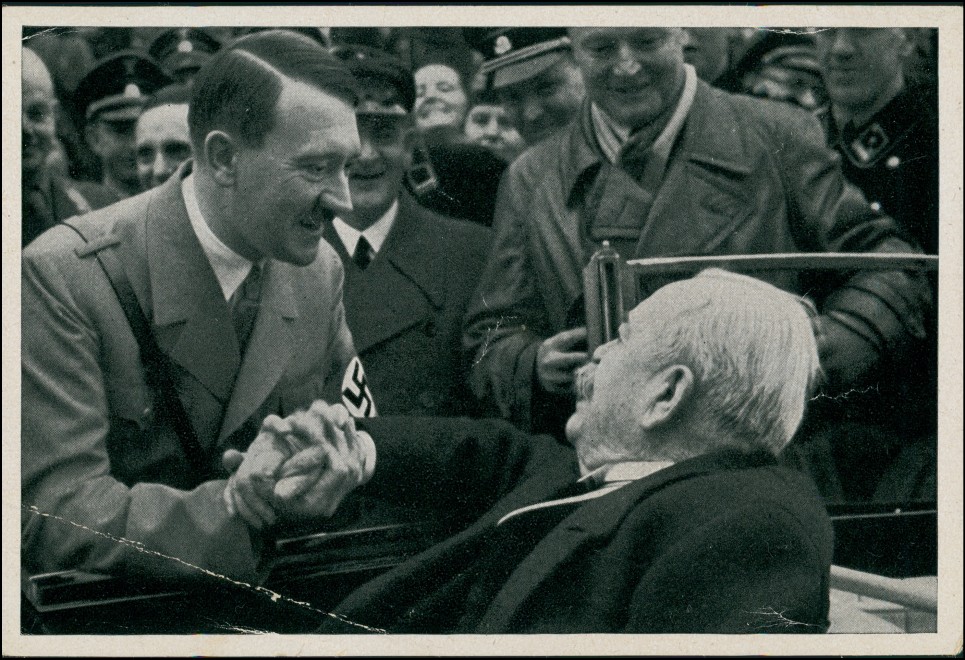 vintage Postcard from 1934: Der Führer gratuliert General Likmann zum Geburtstag:: 