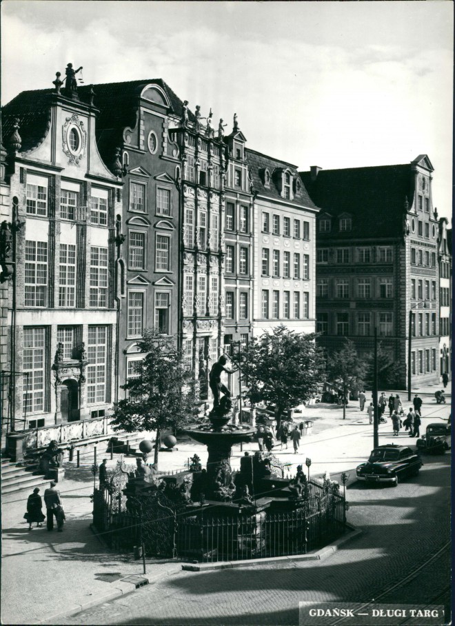 vintage Postcard from 1966: DŁUGI TARG Langer Markt:: Gdańsk