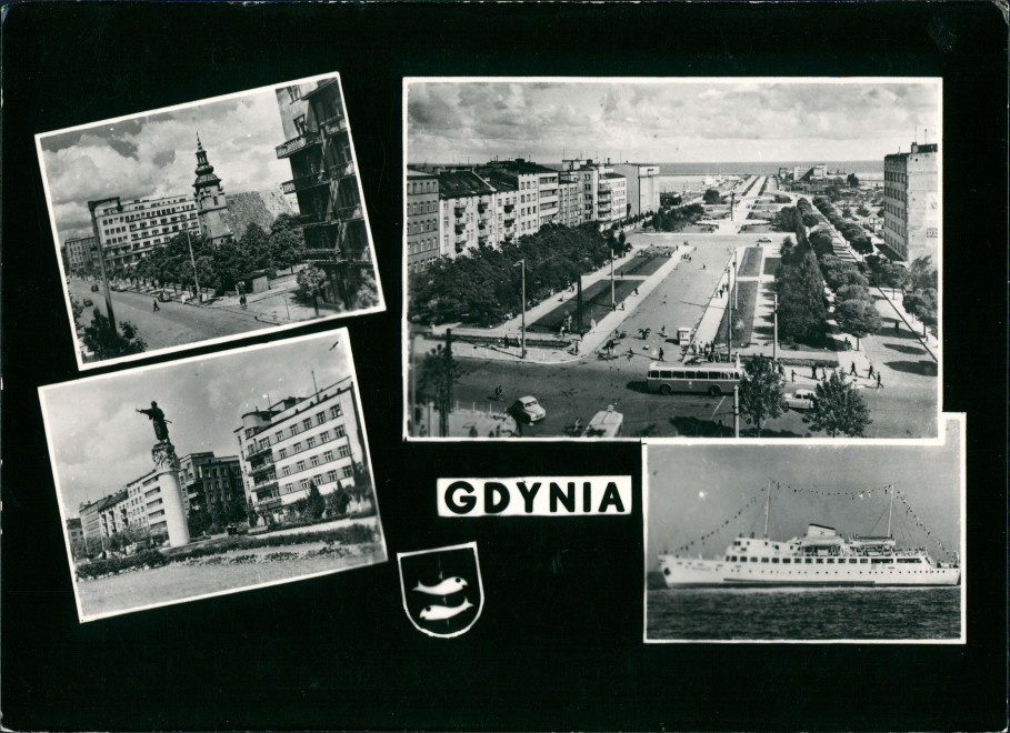 vintage Postcard from 1966: MB: Straßen, Dampfer:: Gdynia