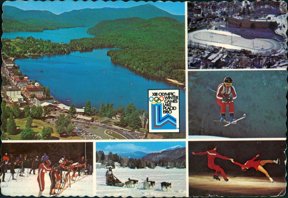 vintage Postcard from 1980: Olympische Winterspiele:: Lake Placid
