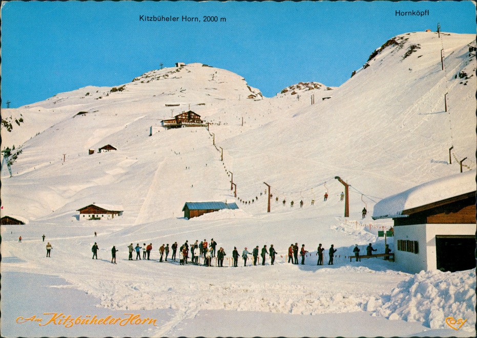 vintage Postcard from 1977: Ski-Paradies:: Kitzbühel