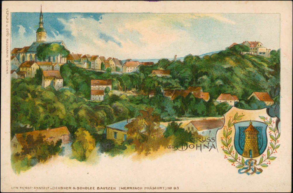 Heraldik Kunstler Ansichtekarte Dohna Vintagepostcards Archive
