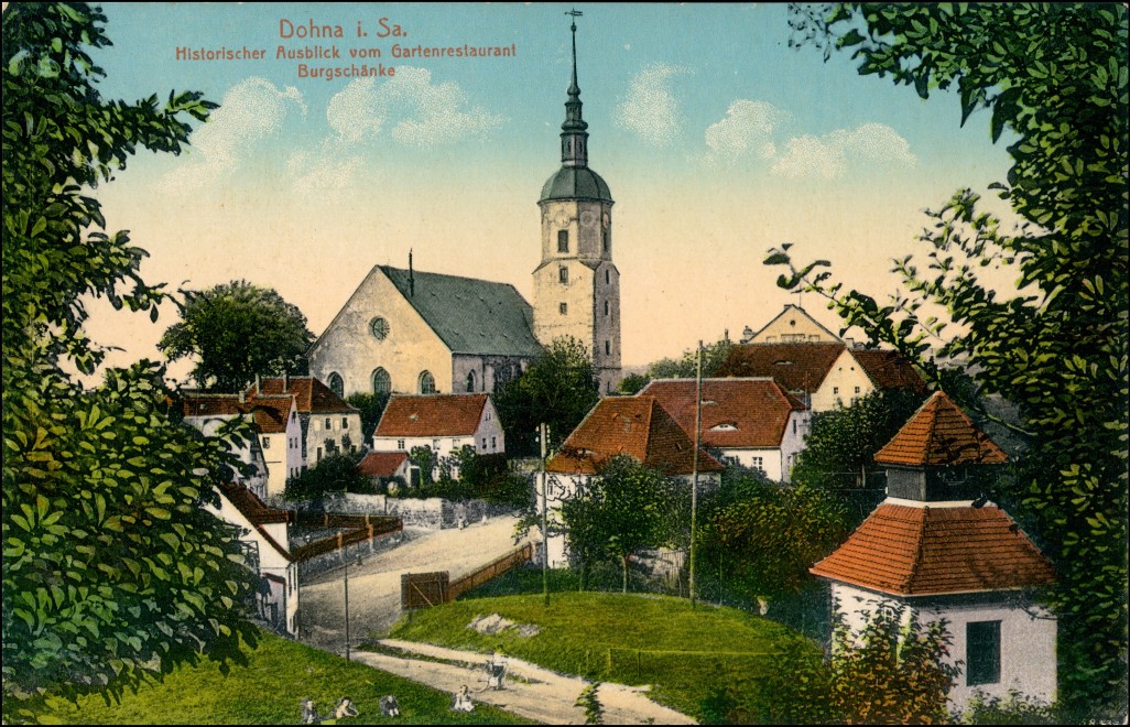 Ausblick vom Burgberg :: Dohna :: Ansichtskarten-Lexikon