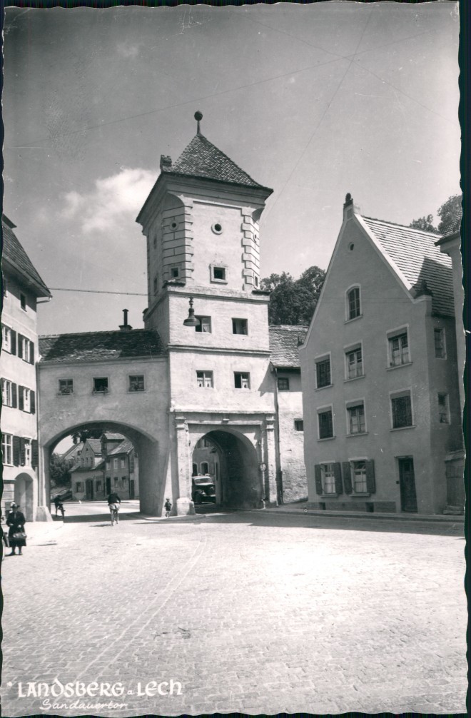 Echtfoto Ak Teilansicht Aus Dem Dorf Der Stadt Landsberg Am Lech Ansichtskarten Lexikon