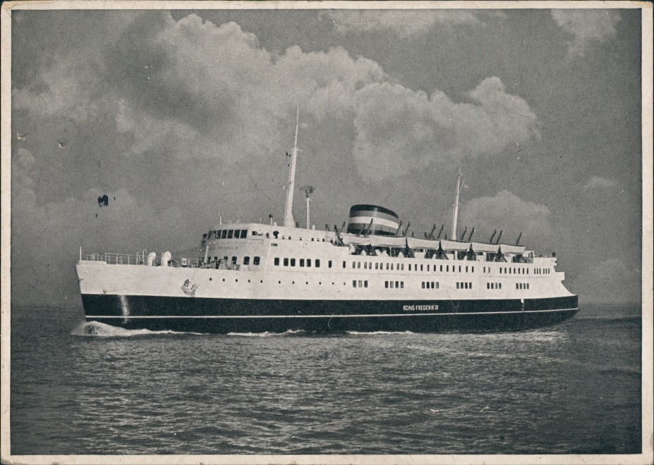 vintage Postcard from 1960: Schiffsfoto AK M/F KONG FREDERIK IX Fähre Fährschiff (Gedser-Grossenbrode):: Großenbrode
