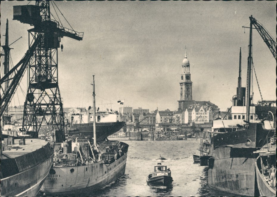 Hafen Schiffe Schifffahrt Hafen Schlepper Hamburg Ansichtskarten Lexikon