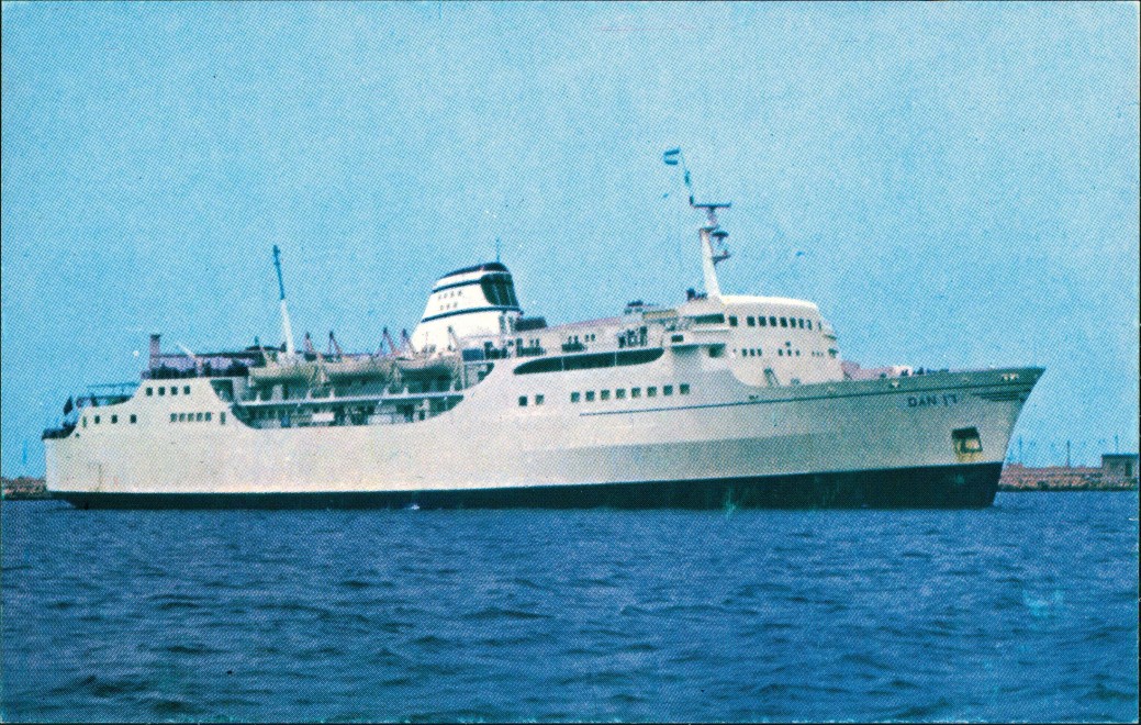 vintage Postcard from 1960: MV DAN (BILU) Israel Schiffsfoto-AK Schiff Ship Photo-Card:: .Israel
