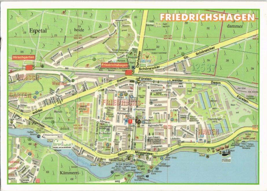 Stadtplan-Ansichtskarte Friedrichshagen :: Friedrichshagen-Berlin