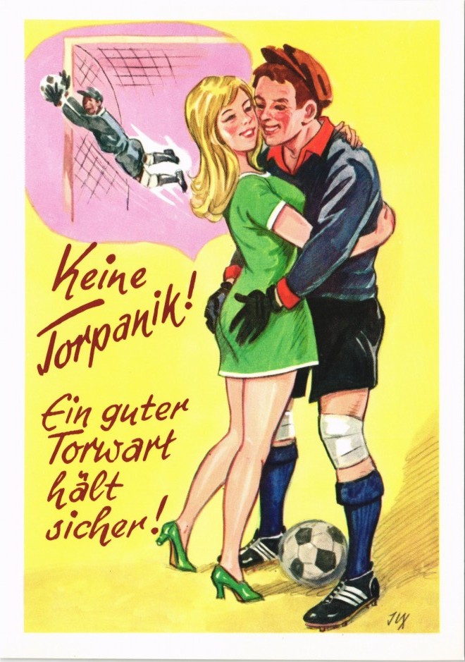 vintage Postcard from 1980: Keine Torpanik! Ein guter Torwart hält sicher!:: 