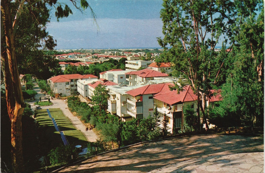 vintage Postcard from 1970: Panorama View from the "Abraham Garden":: רמת גן