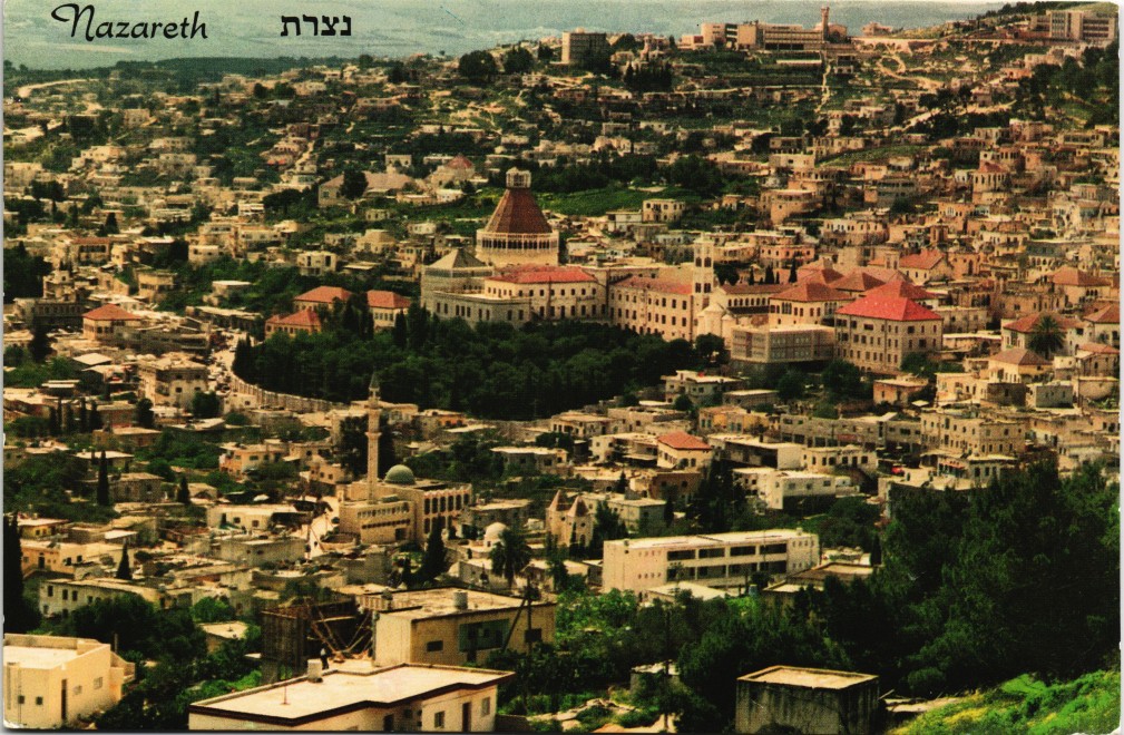 vintage Postcard from 1972: Stadt City Panorama Stadtteilansicht:: Nazareth