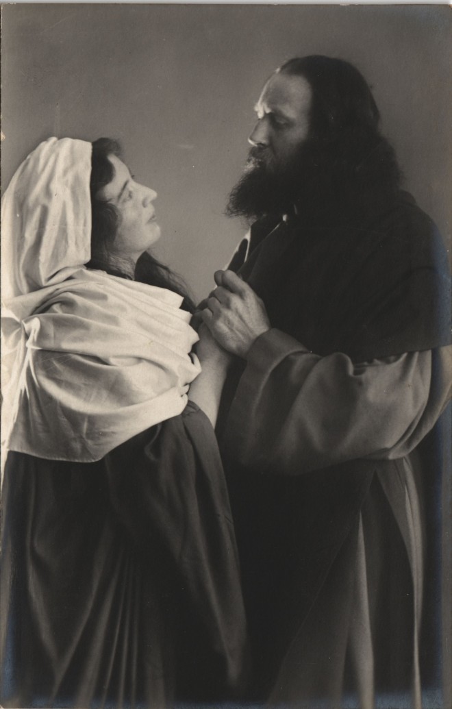 vintage Postcard from 1910: Oilizielle Postkarte No. 3: Abschied Jesu von Maria Passionsspiele:: Oberammergau