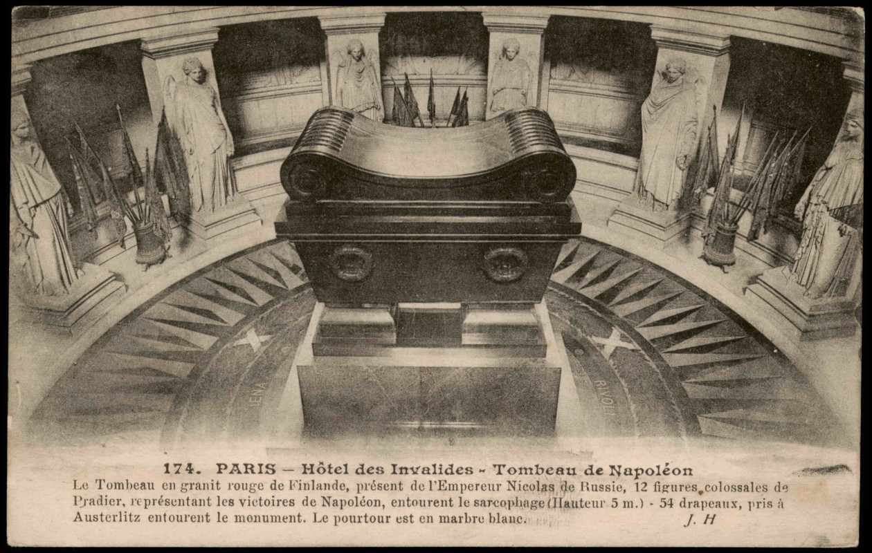 vintage Postcard from 1912: Hôtel des Invalides - Tombeau de Napoléon:: Paris