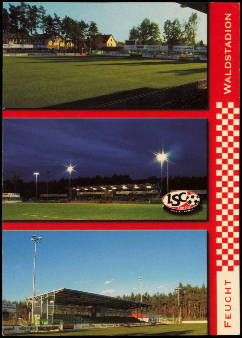 vintage Postcard from 2005: Mehrbildkarte WALDSTADION Fussball Stadion:: Feucht