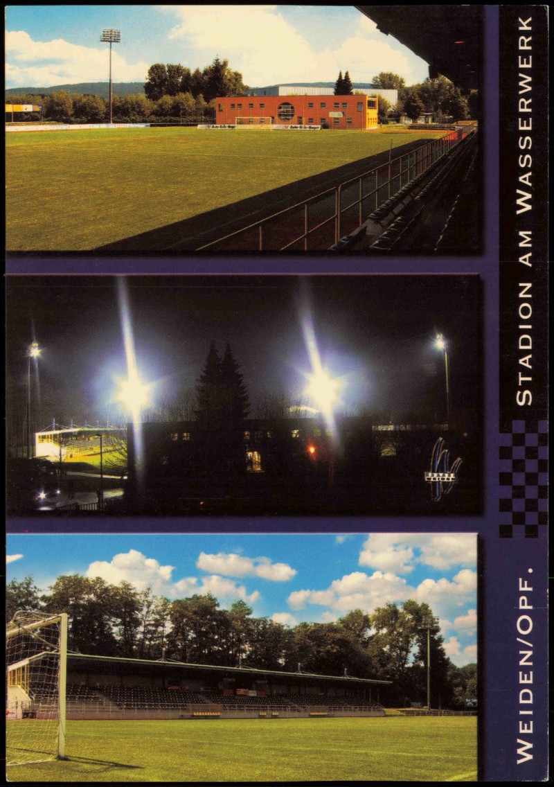 vintage Postcard from 2004: Fussball STADION AM WASSERWERK Football Stadium:: Weiden (Oberpfalz)