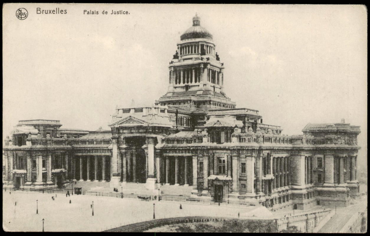 vintage Postcard from 1910: Palais de Justice - Justizpalast:: Brussels