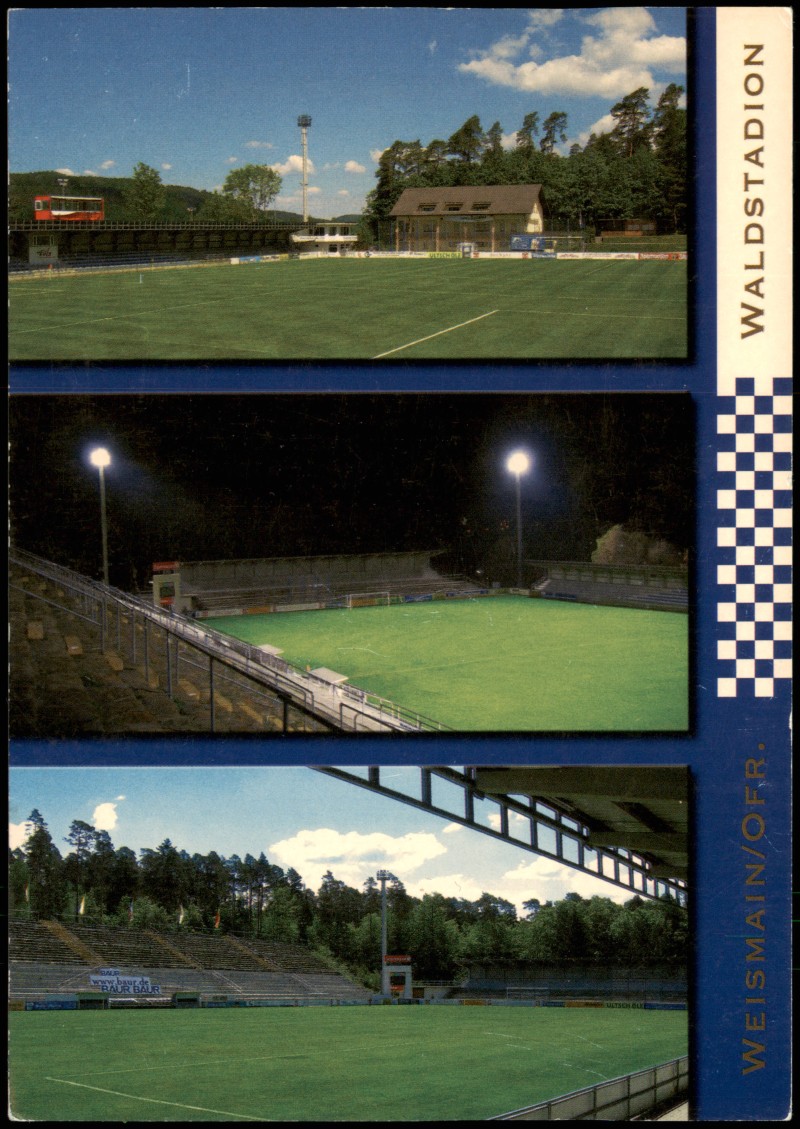 vintage Postcard from 2004: 3 Bild: Waldstadion:: Weismain