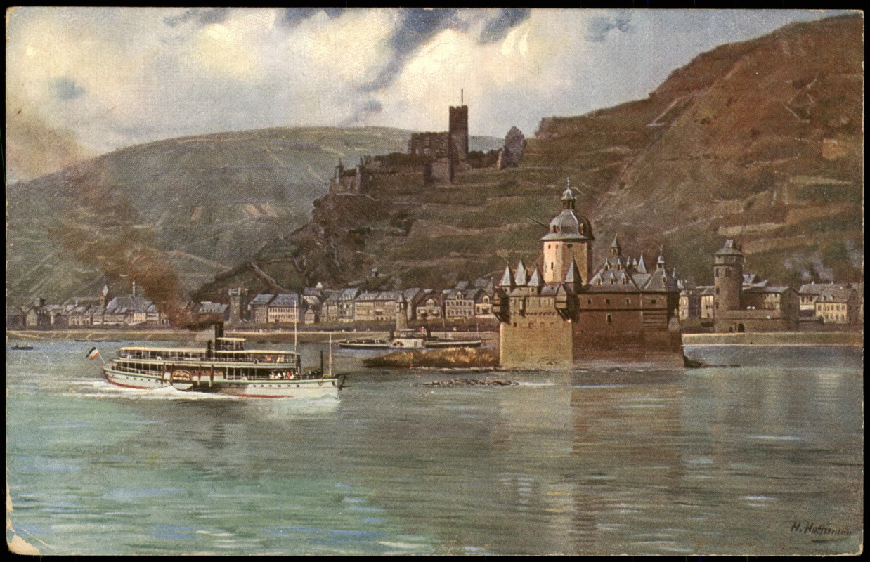 Burg Gutenfels Rheindampfer Kaub AnsichtskartenLexikon Burg Gutenfels Rheindampfer Kaub AnsichtskartenLexikon