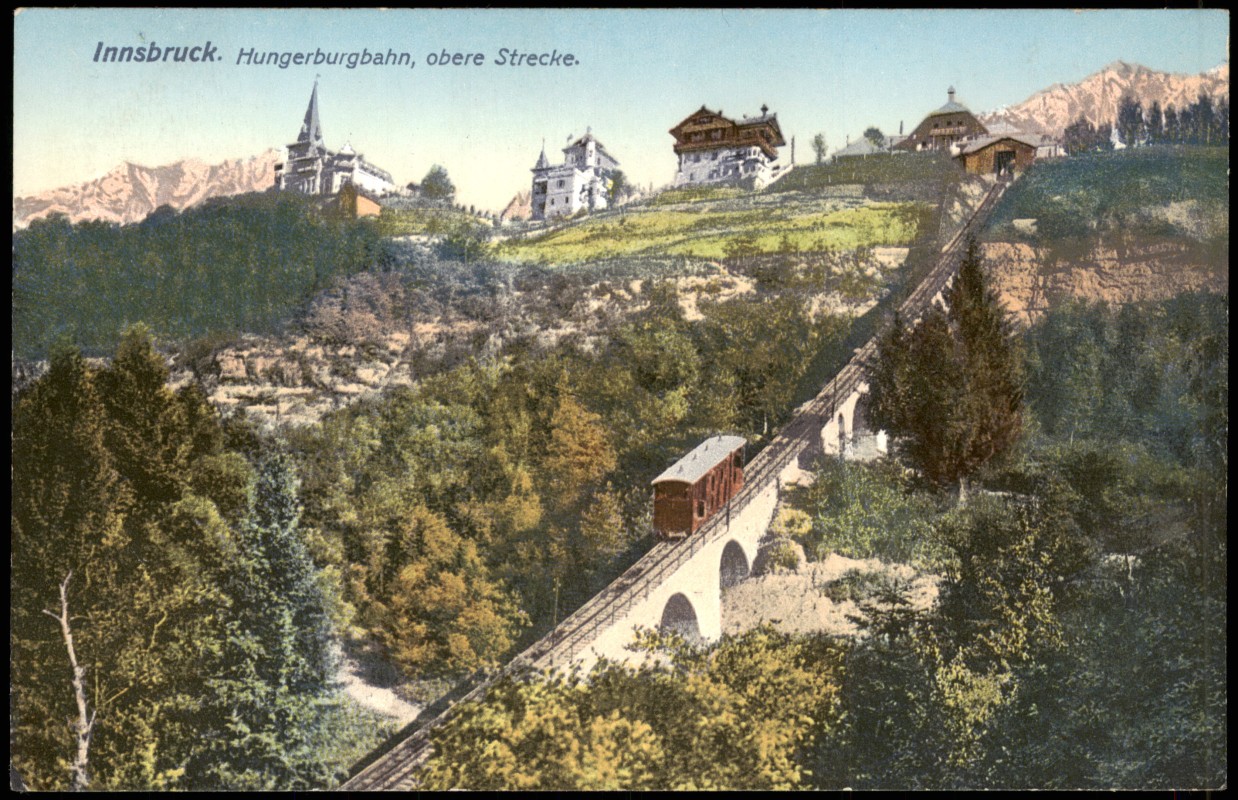 vintage Postcard from 1912: Hungerburgbahn, Photochromie:: Innsbruck