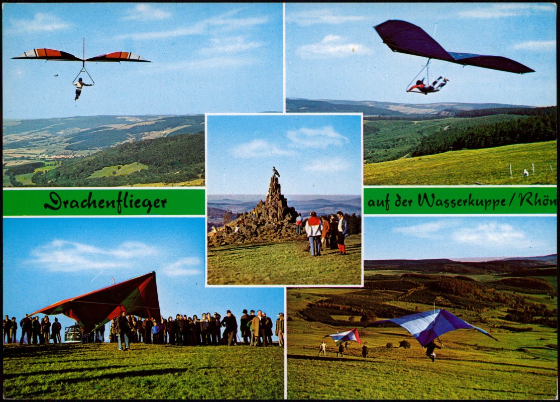 vintage Postcard from 1986: Sport - Flug- und Drachensport Wasserkuppe:: Gersfeld (Rhön)