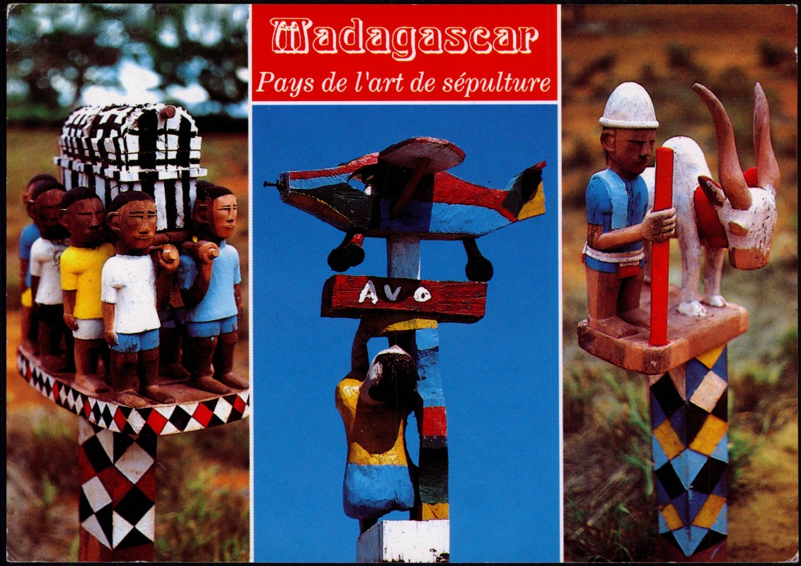vintage Postcard from 1978: Typen - Kunst:: Madagaskar