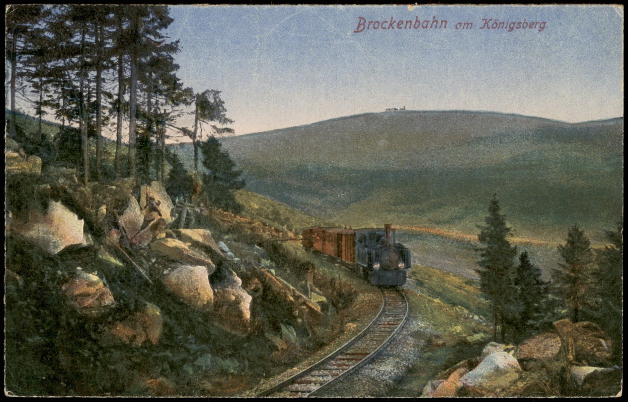 vintage Postcard from 1923: Brockenbahn (Brocken Bergbahn) am Königsberg:: Ilsenburg (Harz)