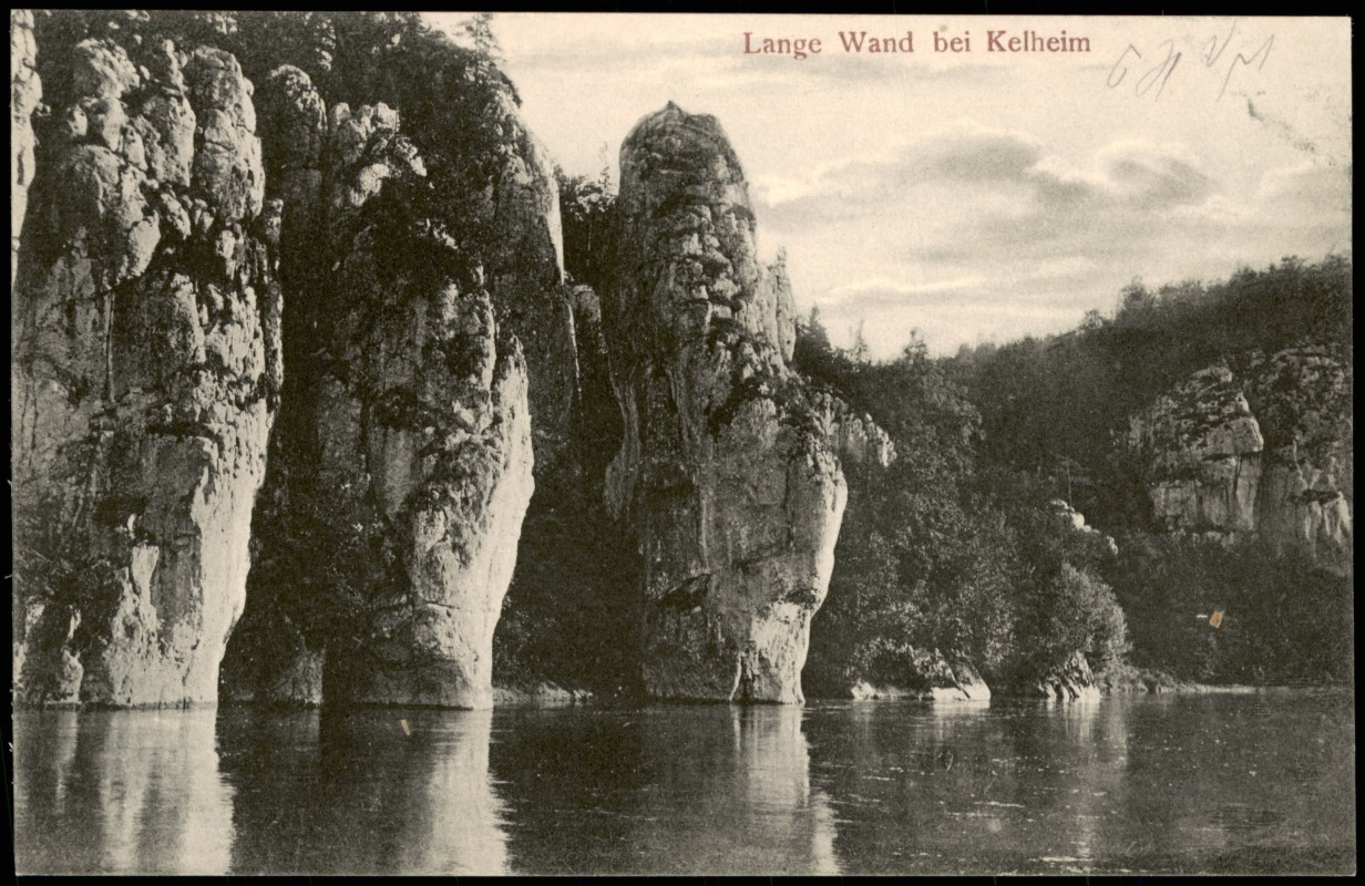 vintage Postcard from 1910: Umlandansicht Lange Wand bei Kelheim:: Kelheim