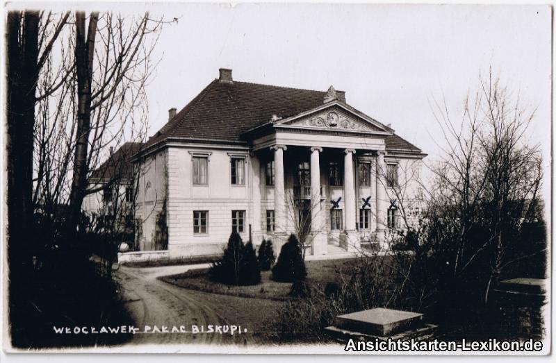vintage Postcard from 1929: Palast Biskupi (Palac Biskupi) - Foto AK:: Wloclawek
