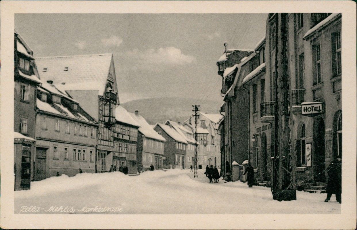 Marktstra E Im Winter Zella Mehlis Ansichtskarten Lexikon