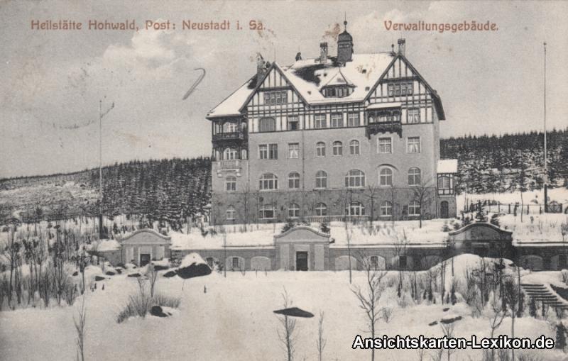 vintage Postcard from 1908: Verwaltungsgebäude:: Hohwald (Sachsen)